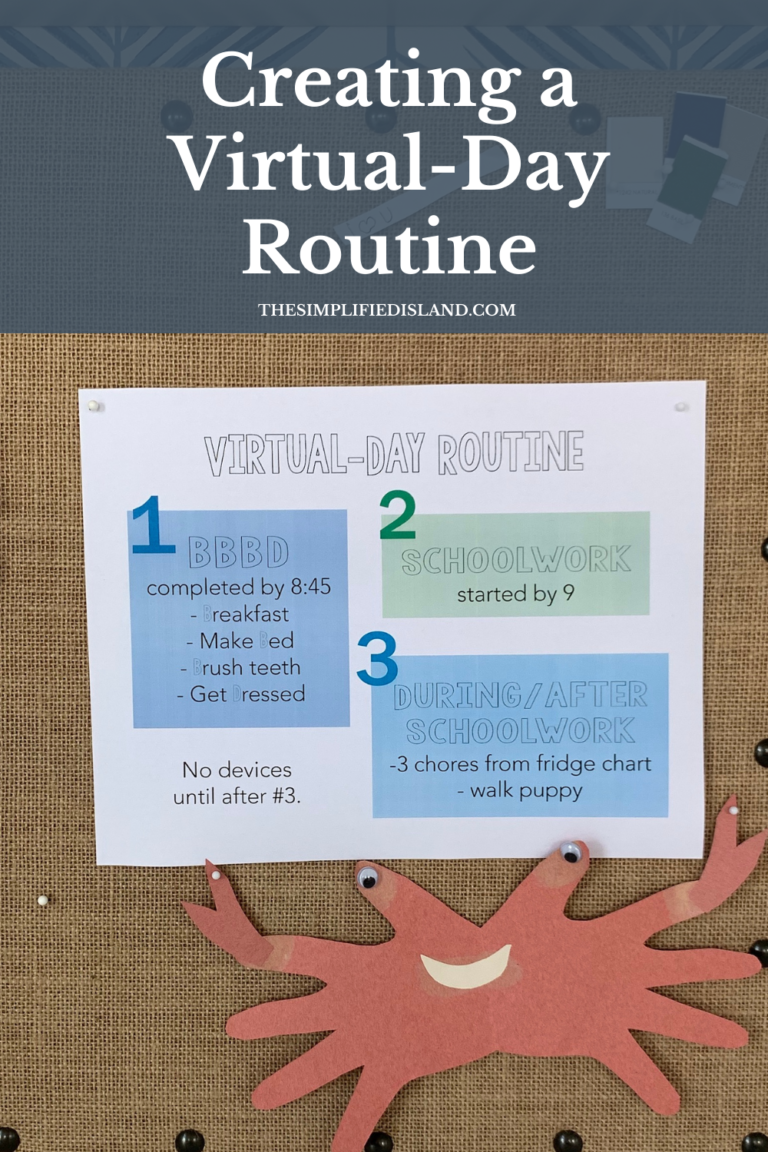 Create a VirtualDay Routine for Kids Doing School Work at Home